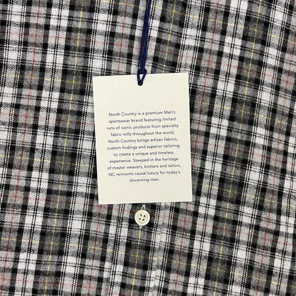 North Country Shirt Mens M Tartan Plaid Portuguese Flannel Cotton Button Down - Picture 12 of 15